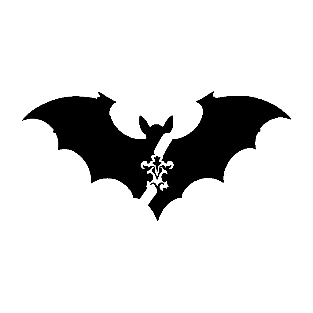 Bat pumpkin carving stencil, easy · design 3