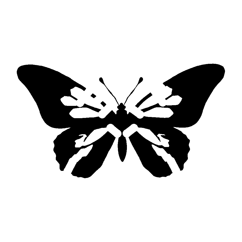 Butterfly pumpkin carving stencil, easy · design 2