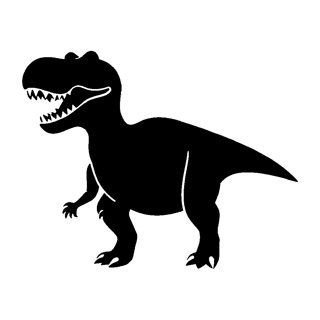 Dinosaur pumpkin carving stencil, easy · design 2