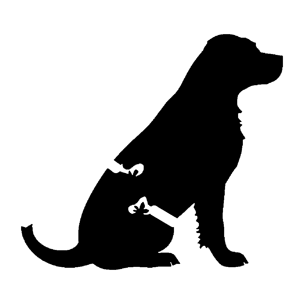 Dog pumpkin carving stencil, easy · design 3