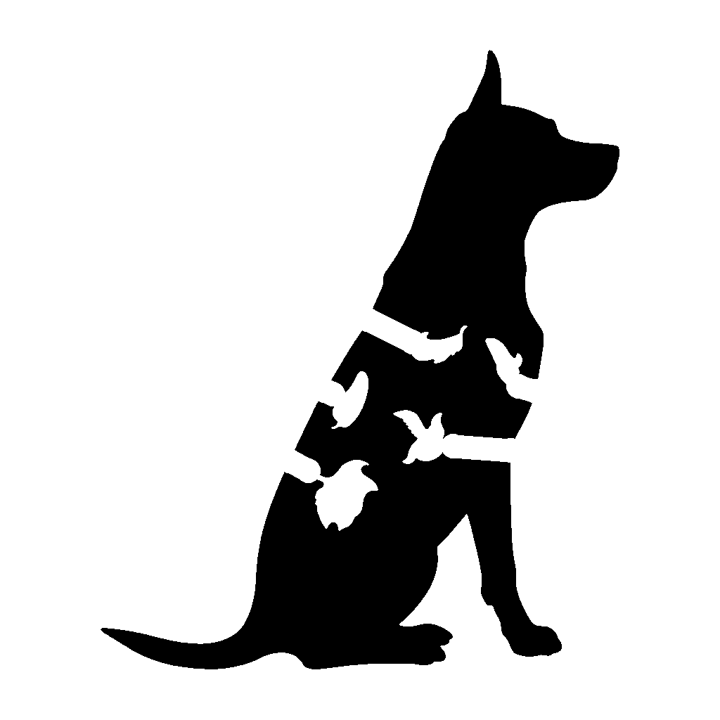 Dog pumpkin carving stencil, easy · design 2