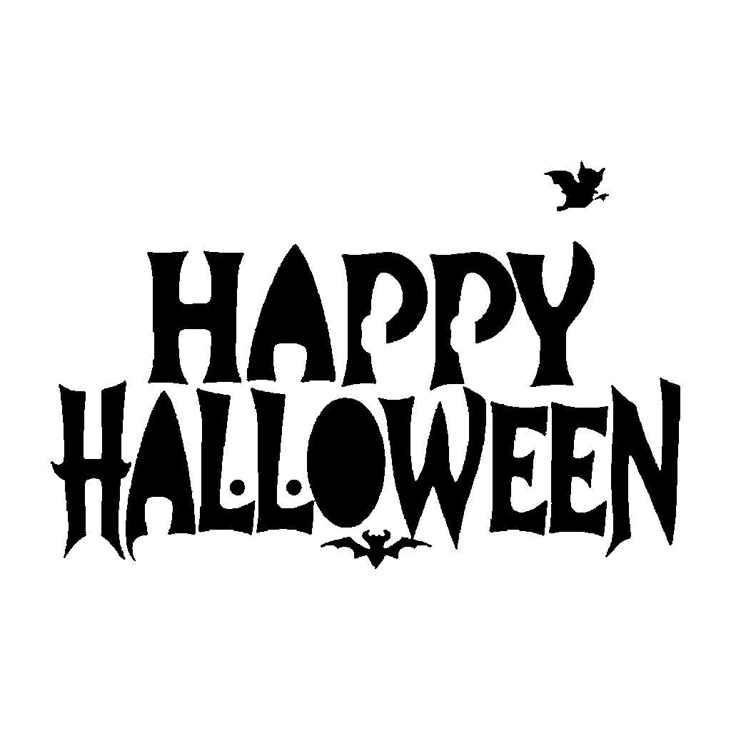 Happy Halloween pumpkin carving stencil, easy · design 2