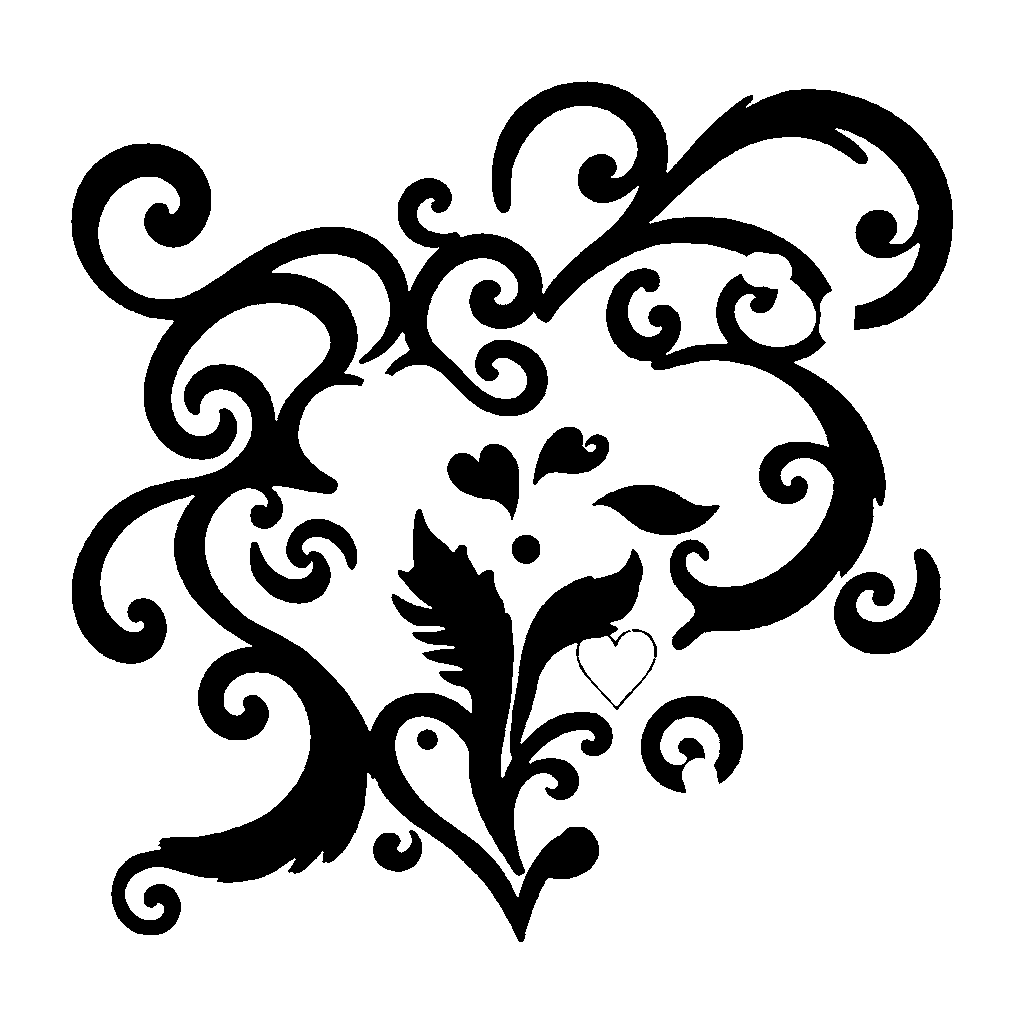 Heart pumpkin carving stencil, easy · design 2
