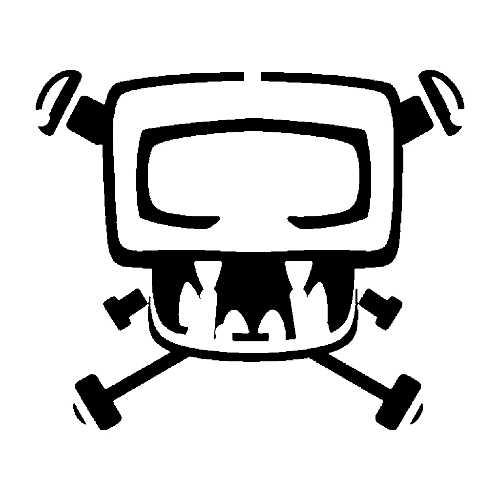 Monster Face pumpkin carving stencil, easy · design 2