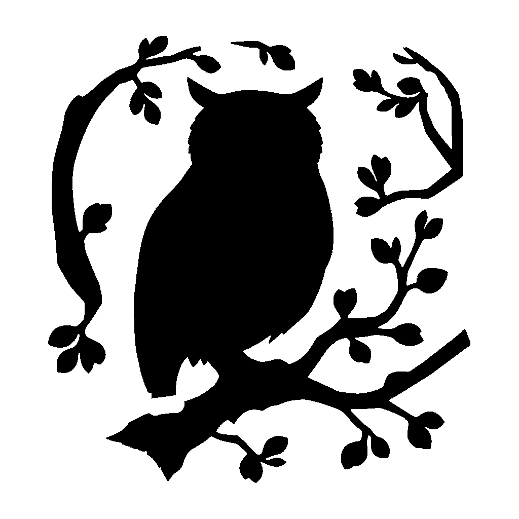 Owl pumpkin carving stencil, easy · design 2