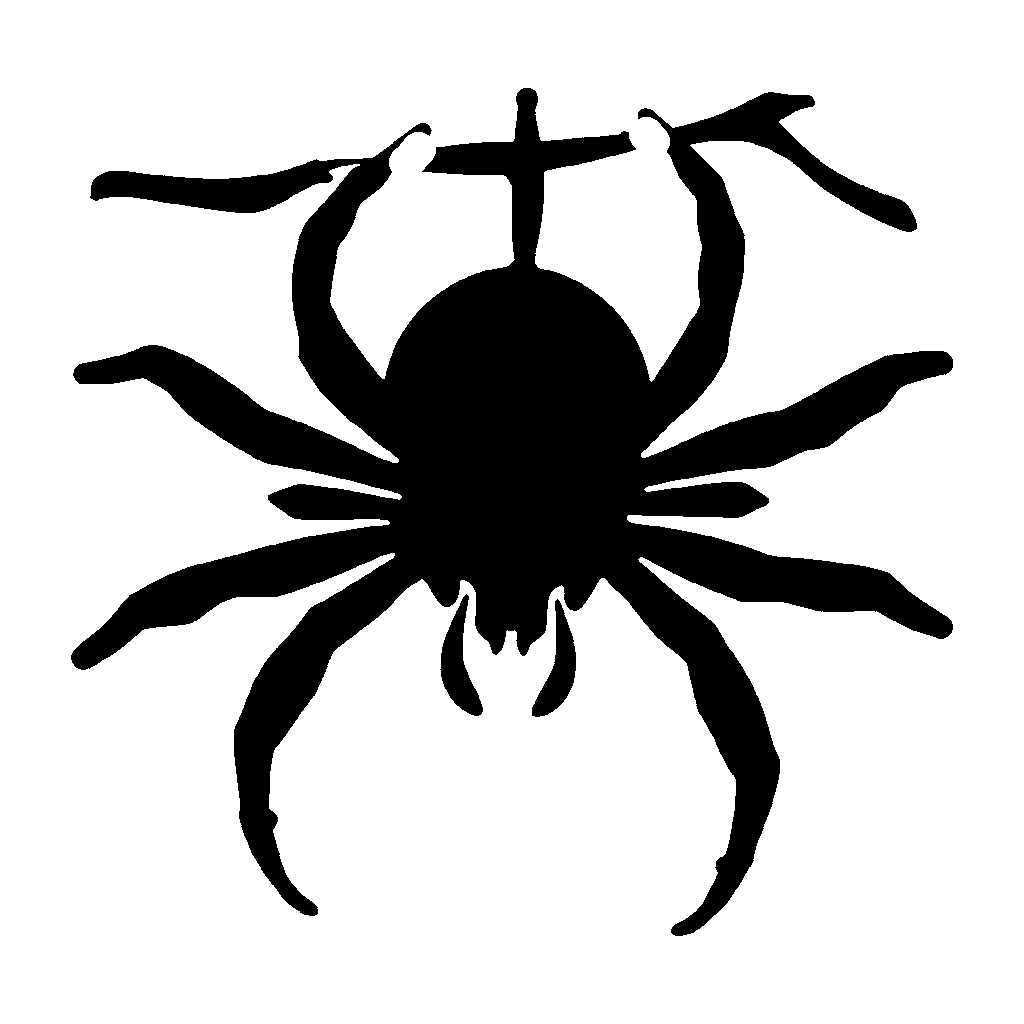Spider pumpkin carving stencil, easy · design 2