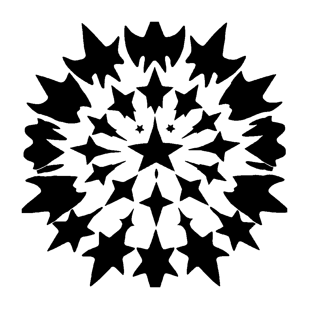 Starburst pumpkin carving stencil, medium · design 2