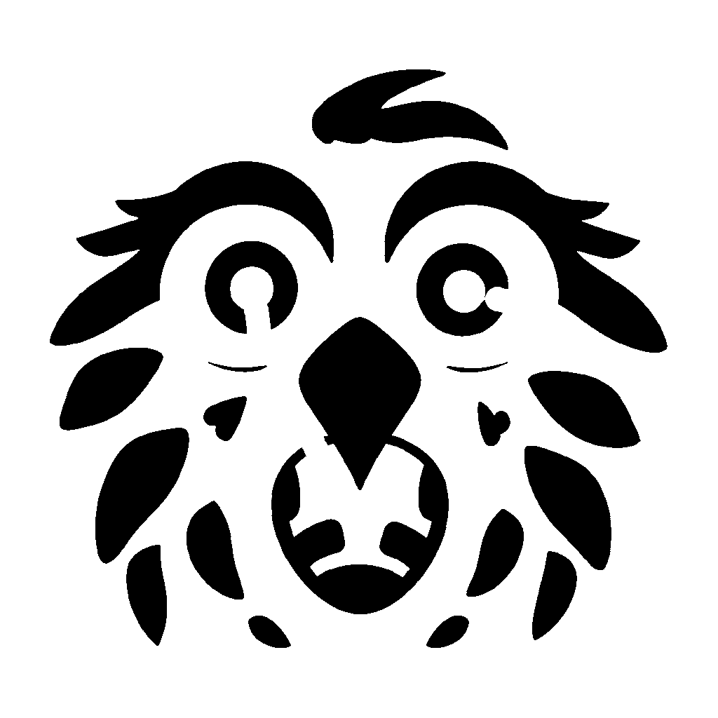 Surprised Face pumpkin carving stencil, medium · design 2