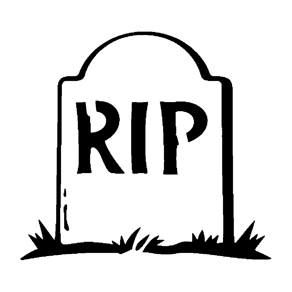 RIP Tombstone pumpkin carving stencil, easy · design 2