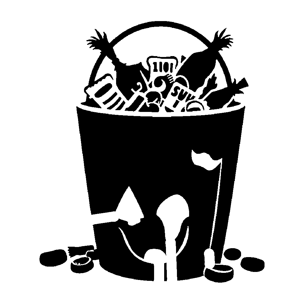 Trick-or-Treat Bucket pumpkin carving stencil, medium