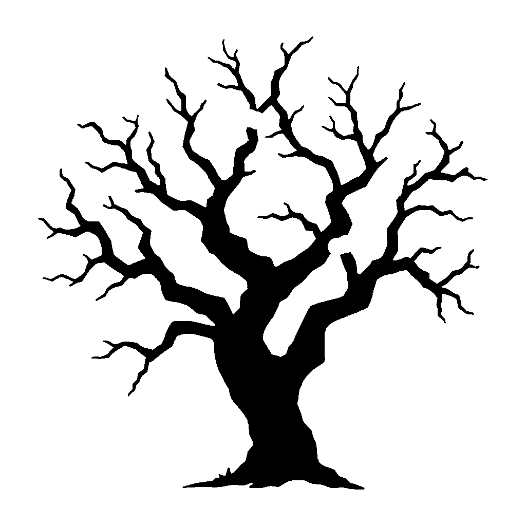 Bare Tree pumpkin carving stencil