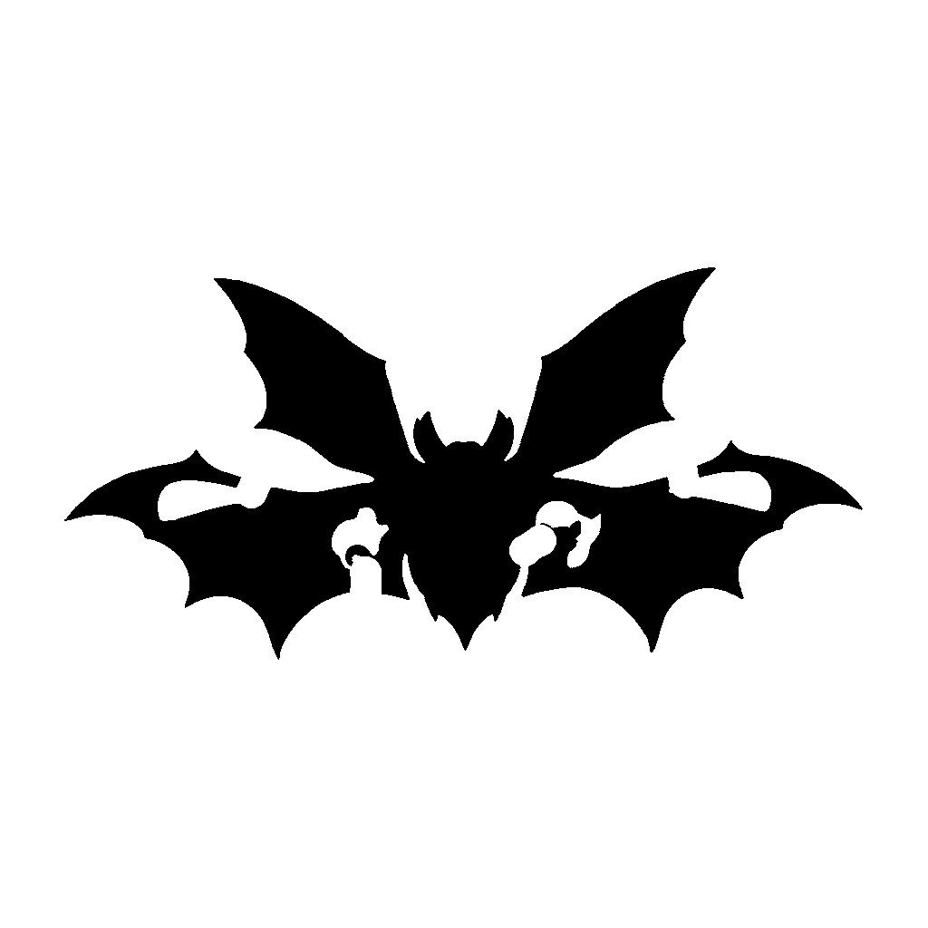 Bat pumpkin carving stencil