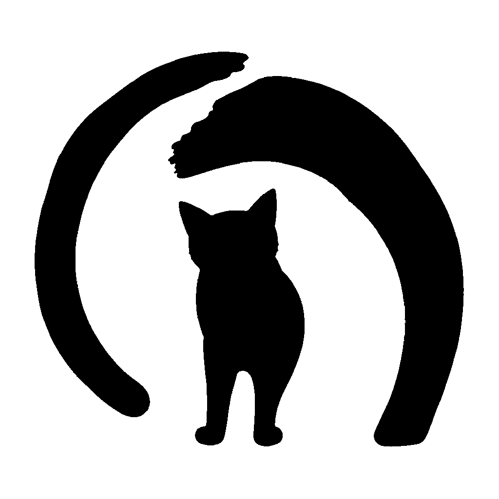 Black Cat pumpkin carving stencil, easy · design 3