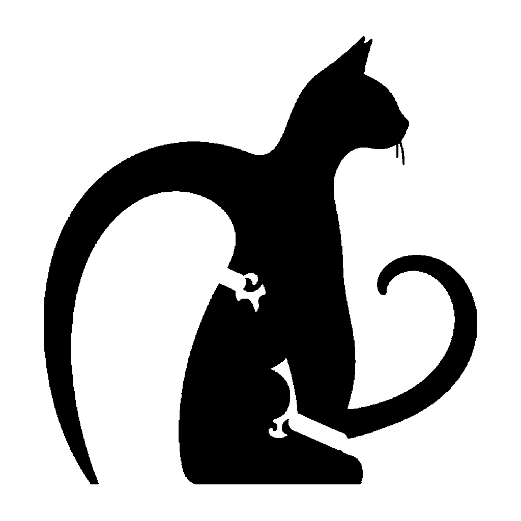 Black Cat pumpkin carving stencil