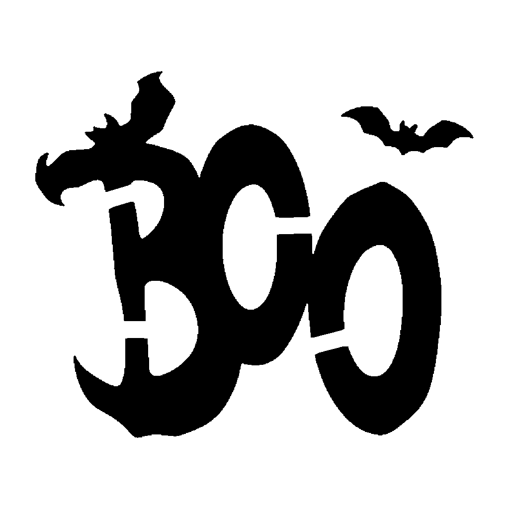 BOO pumpkin carving stencil