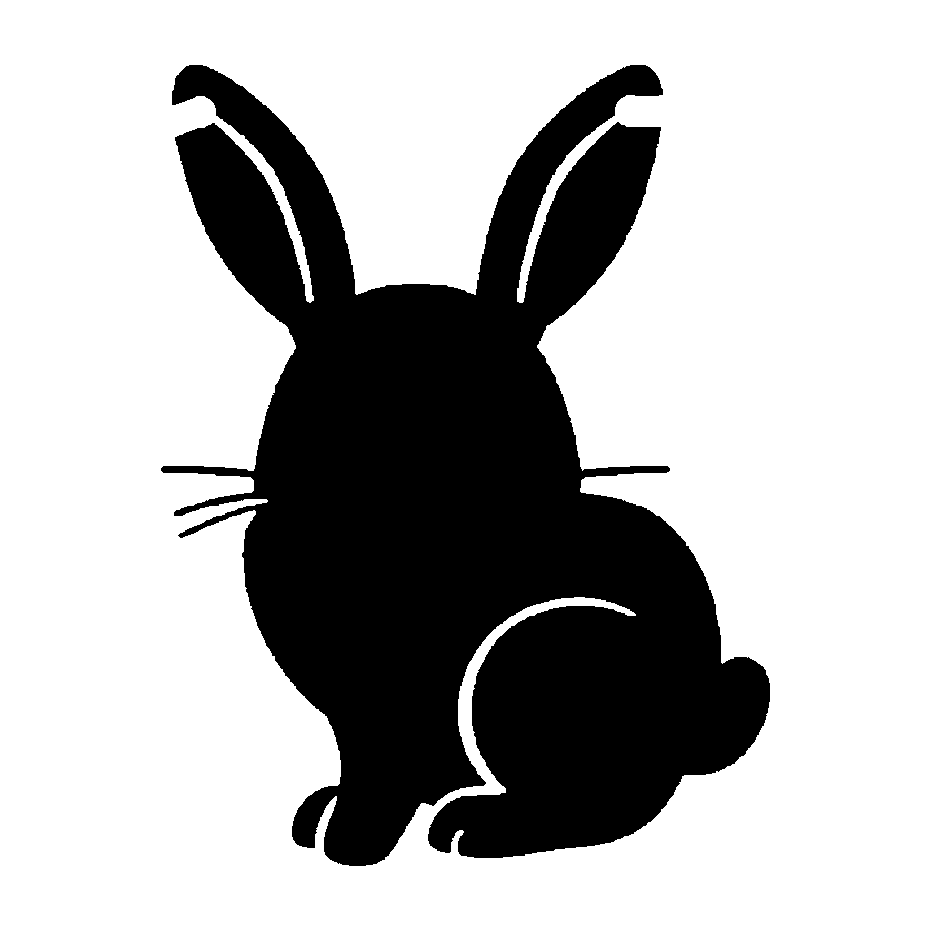 Bunny pumpkin carving stencil