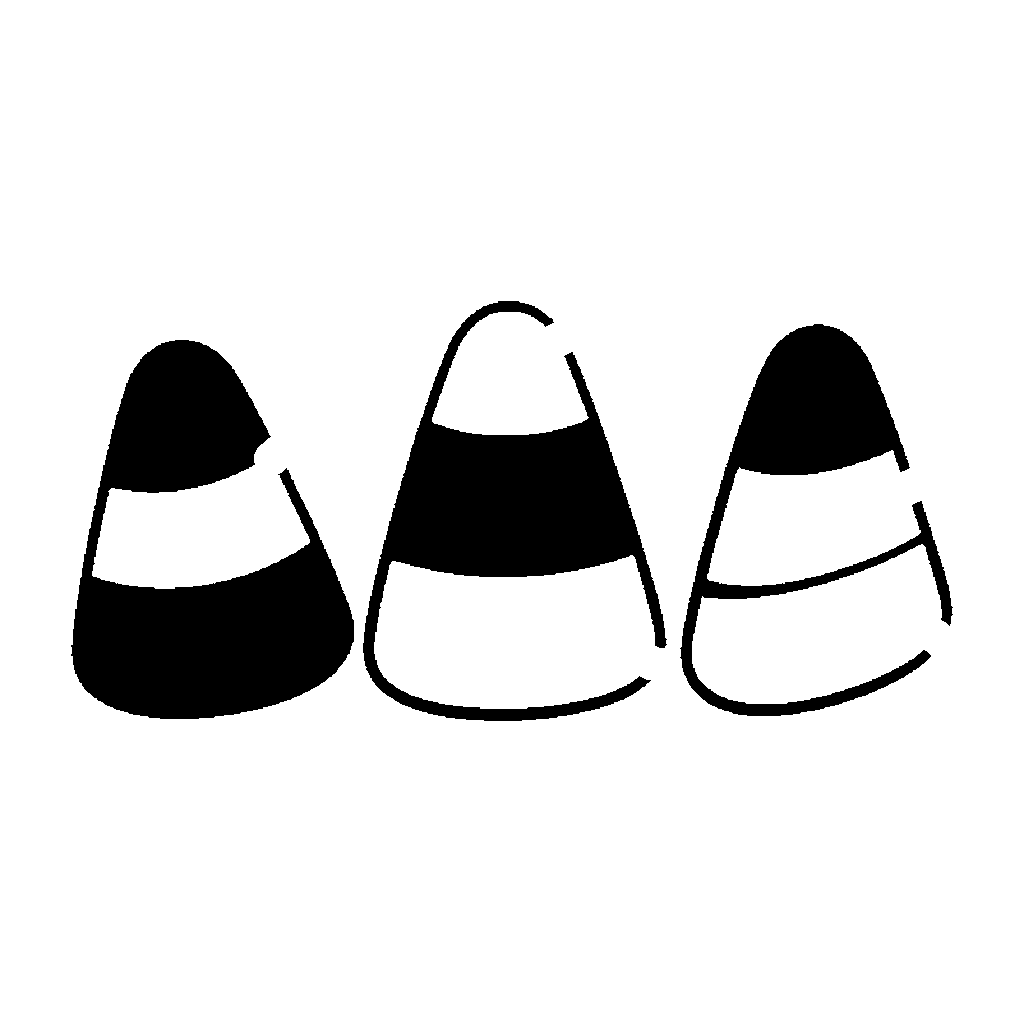 Candy Corn pumpkin carving stencil