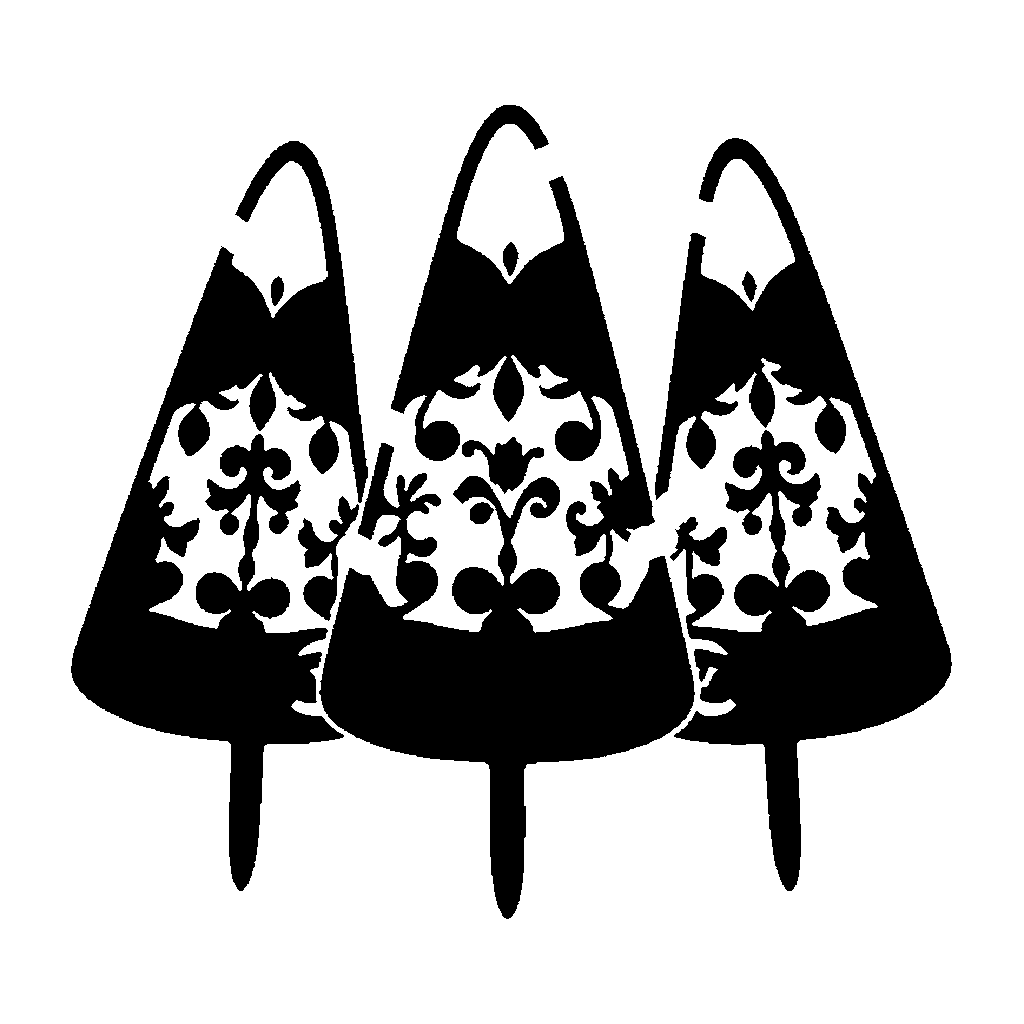 Candy Corn pumpkin carving stencil, medium