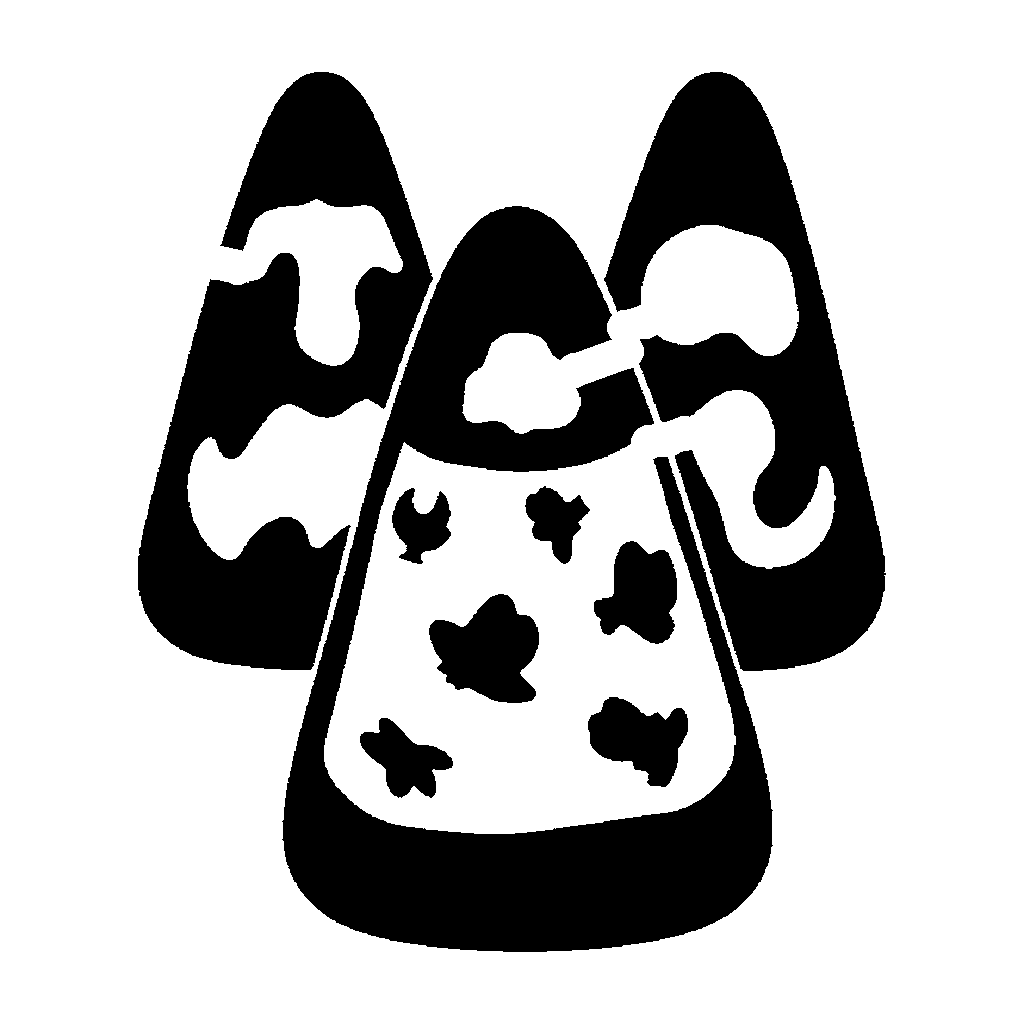 Candy Corn pumpkin carving stencil, easy · design 2