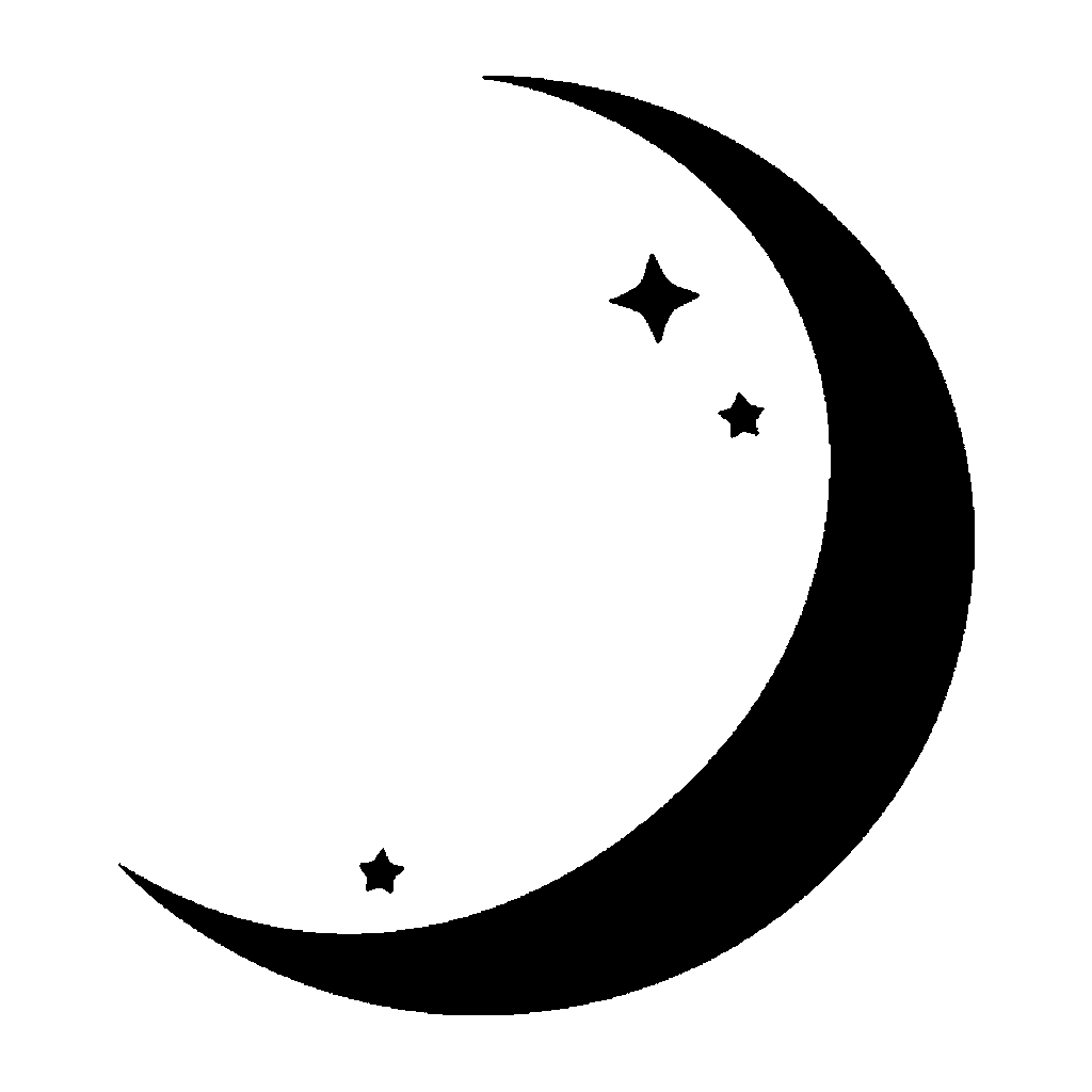 Moon and Stars pumpkin carving stencil