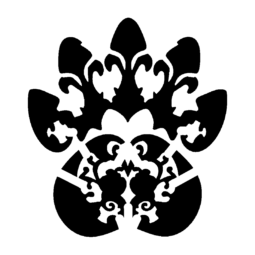 Dog Paw pumpkin carving stencil