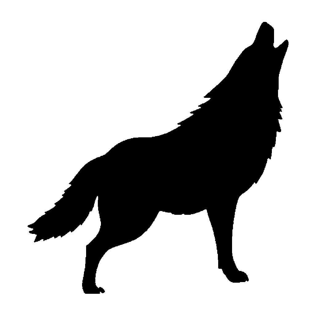 Howling Wolf pumpkin carving stencil