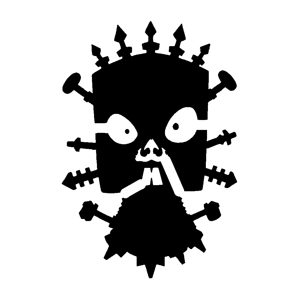 Monster Face pumpkin carving stencil