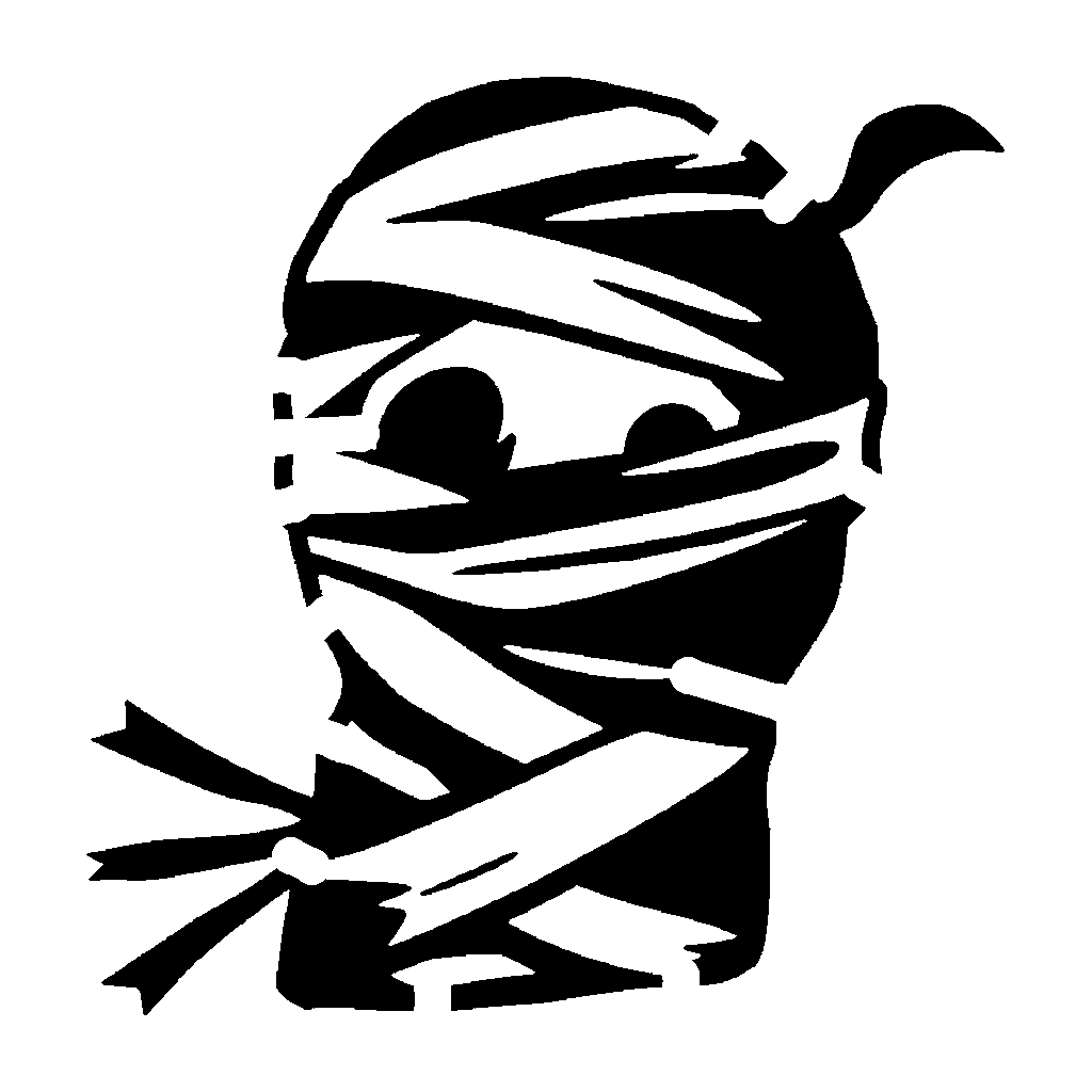 Mummy pumpkin carving stencil
