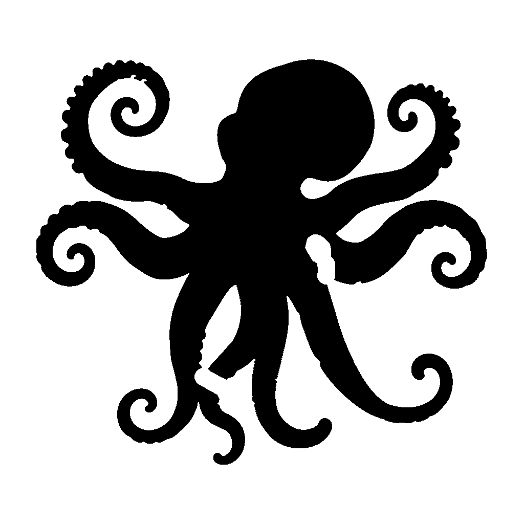 Octopus pumpkin carving stencil
