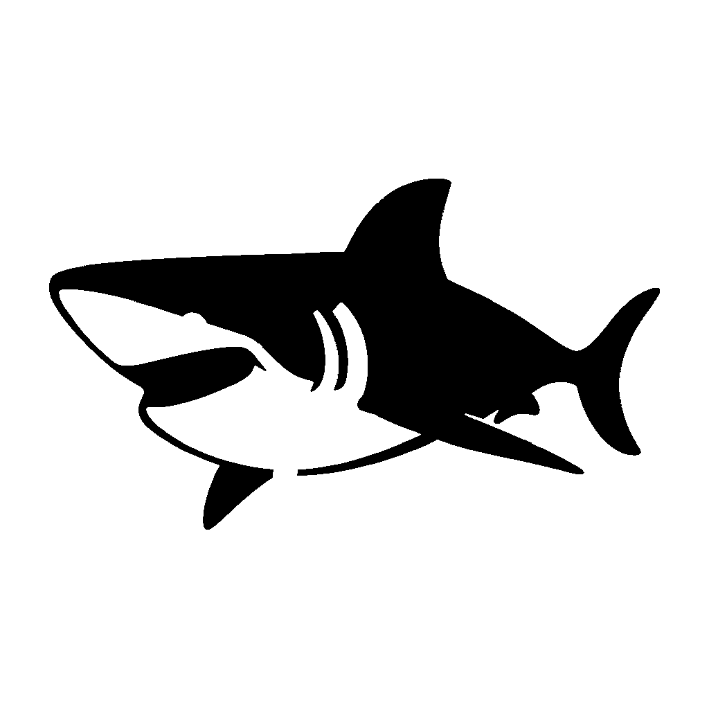 Shark pumpkin carving stencil