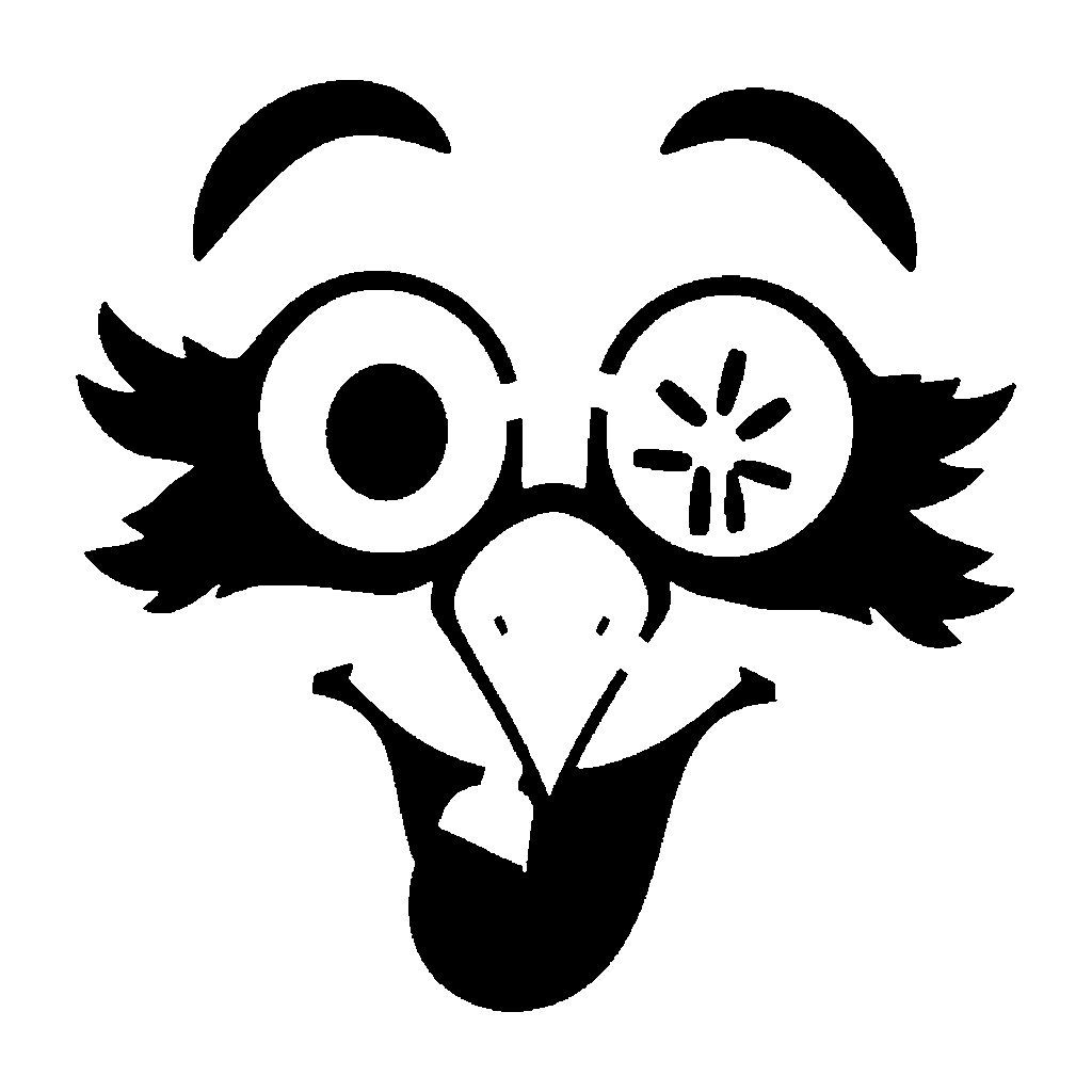 Silly Tongue Face pumpkin carving stencil, easy · design 2
