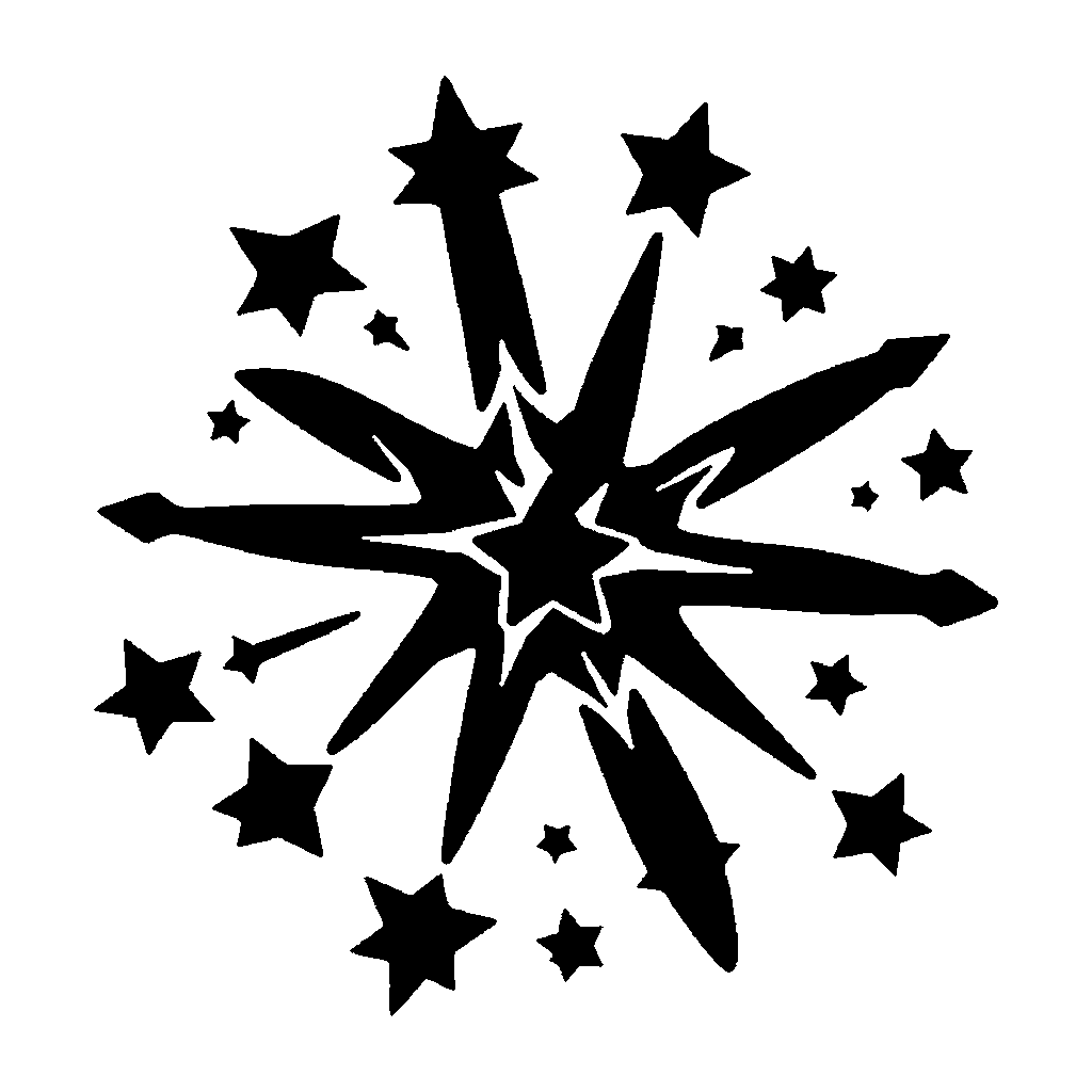 Starburst pumpkin carving stencil