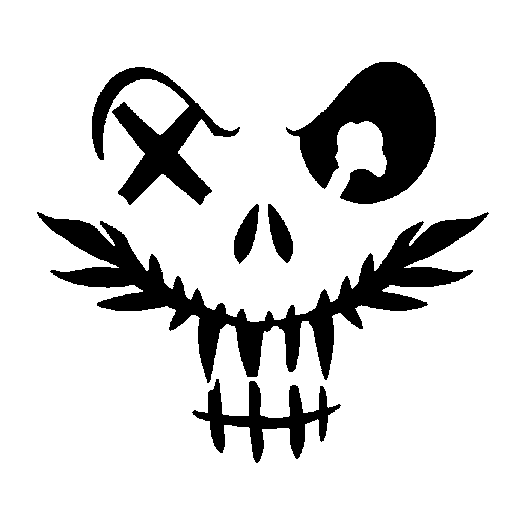 Stitched Face pumpkin carving stencil