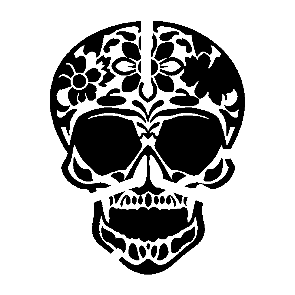 Sugar Skull pumpkin carving stencil