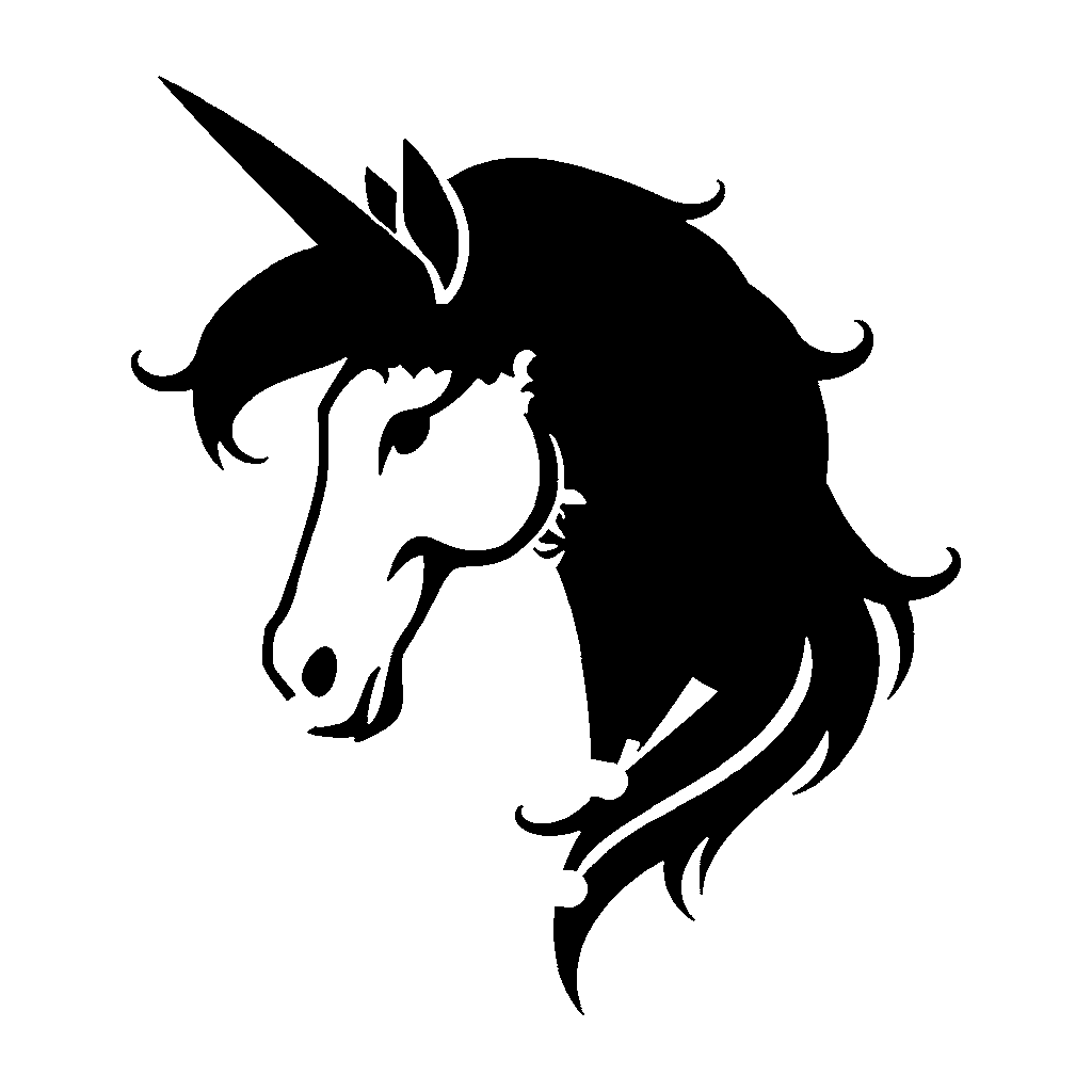 Unicorn pumpkin carving stencil