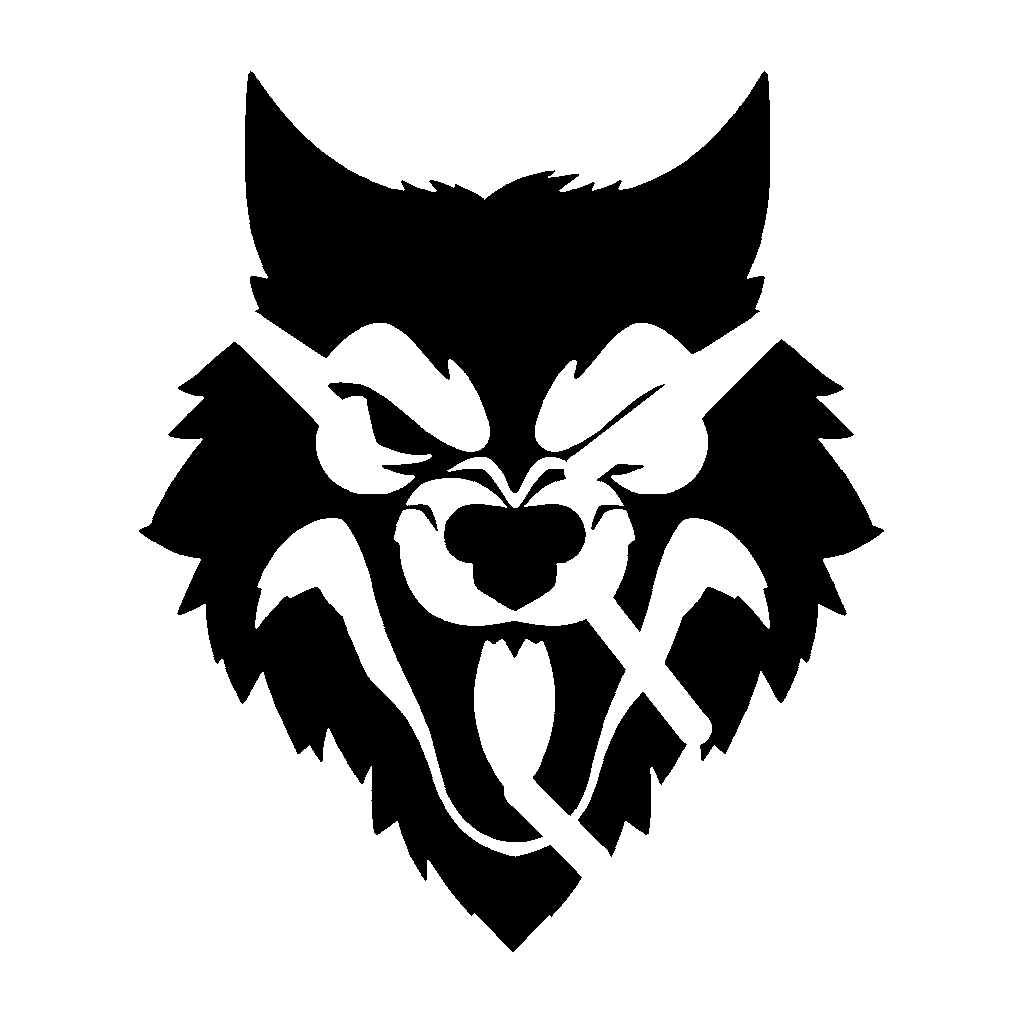 Werewolf pumpkin carving stencil