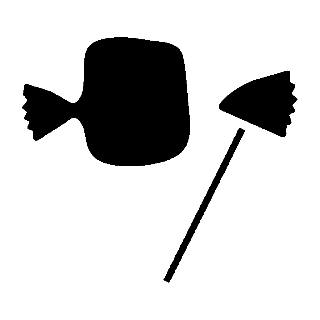 Wrapped Candy pumpkin carving stencil, easy · design 2
